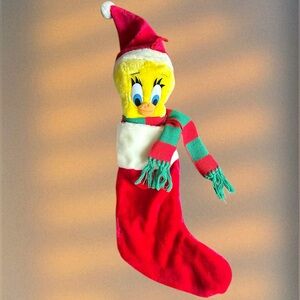 Warner Bros. Plush Stocking with White Interior and Red Trim